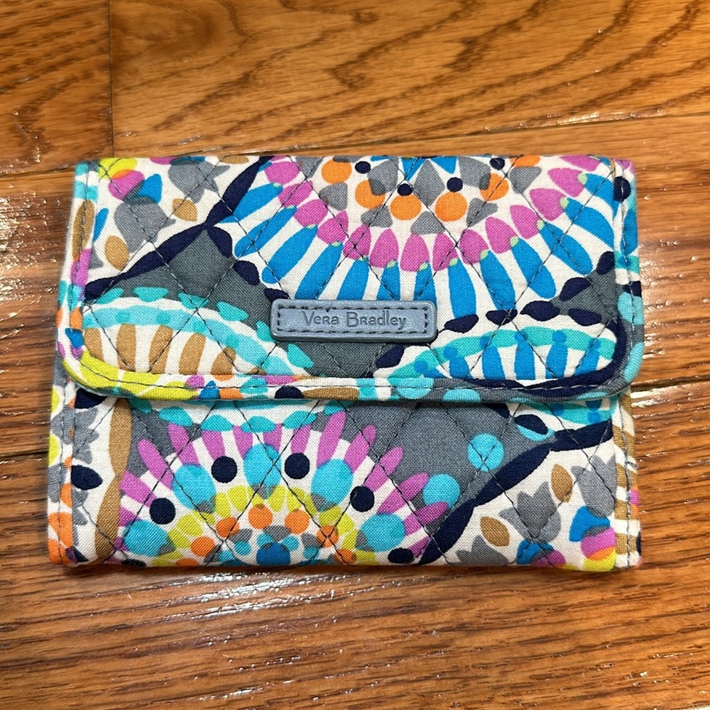 Vera Bradley RFID Euro Wallet in Sunny Medallion